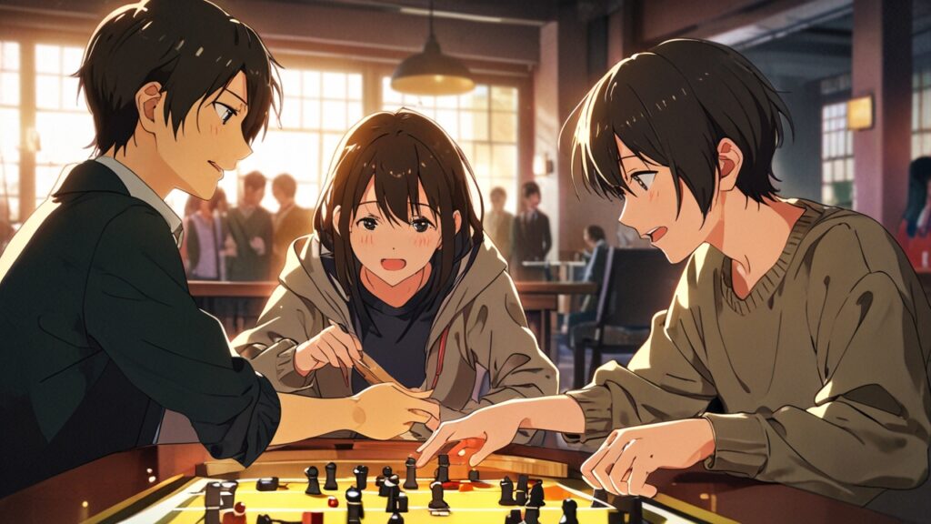 遊んでいる人々のグループ